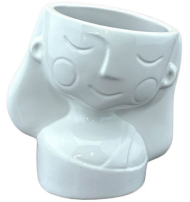 Кашпо Девочка № ГЛ0801 Белое (D-12см/0,45л) Кашпо Девочка № ГЛ0801 Белое (D-12см/0,45л)