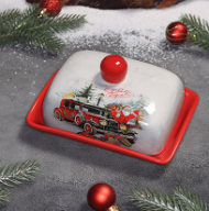 Маслёнка керамическая С Новым годом 16*12*8см Арт-6249569 Маслёнка керамическая С Новым годом 16*12*8см Арт-6249569