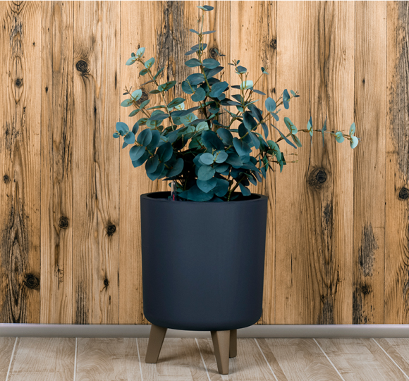 Горшок на ножках Флориан высокий 300мм 19лит Графитовый М-3159 (D-27см)