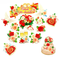 Набор оформительский свадебный (13 элем) Арт-28725