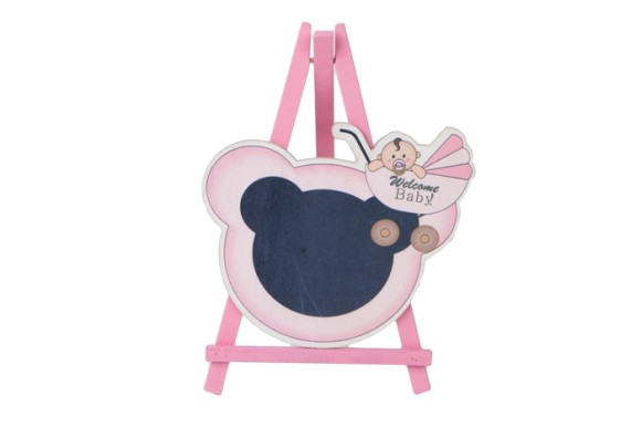 Табличка Грифельная Мольберт с коляской 15*13см на подставке