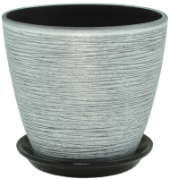 Кашпо Бутон №-РС-152 Роспись Лофт серое №-4 21см-5,4л Кашпо Бутон №-РС-152 Роспись Лофт серое №-4 21см-5,4л