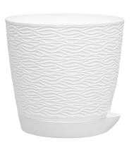 Горшок Блюз 1,5лит Белый Арт-8681 с прикорневым поливом