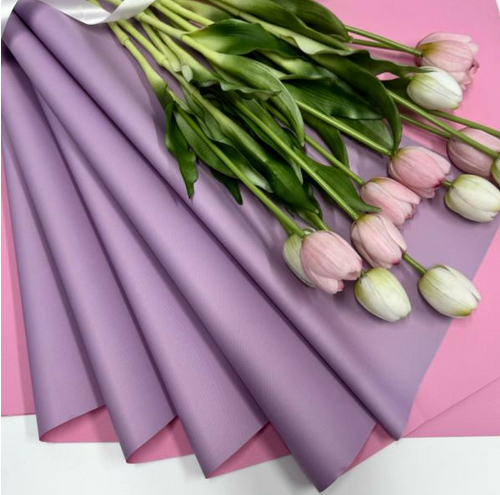 Пленка Листами Матовая двухсторонняя Сакура-Виолет 58/58см (1уп/10шт) Цена за лист Пленка Листами Матовая двухсторонняя Сакура-Виолет 58/58см (1уп/10шт) Цена за лист