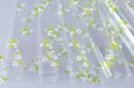 Пленка прозрачная с рисунком Анютины Глазки Бело-Салатовый 70см/8м