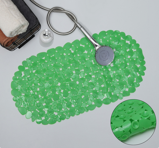 Коврик противоскользящий в ванну на присосках Доляна 33*63см