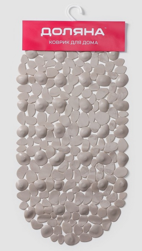 Коврик противоскользящий в ванну на присосках Доляна 33*63см