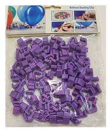 Зажимы для латексных шаров Фиолетовый (1уп/100шт)