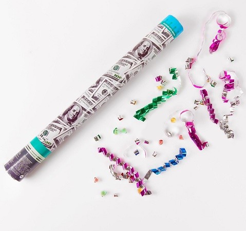 Пневмохлопушка 50см Доллар Серпантин Арт-873935