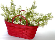 Корзина плетеная Бамбук D-26/13см H11 Красная