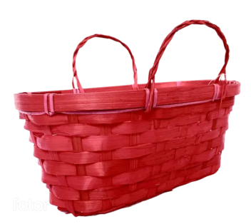 Корзина плетеная Бамбук D-26/13см H11 Красная