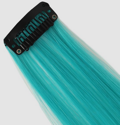 Цветная прядь на заколке Бирюзовая 50см Арт-5403359 Цветная прядь на заколке Бирюзовая 50см Арт-5403359