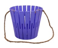 Корзина Натуральн Дерево 100/150/300мм с Веревочн ручкой Сиреневая