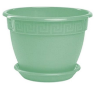 Горшок Антик 0,75лит D-13см Мята с поддоном (фиалочница)