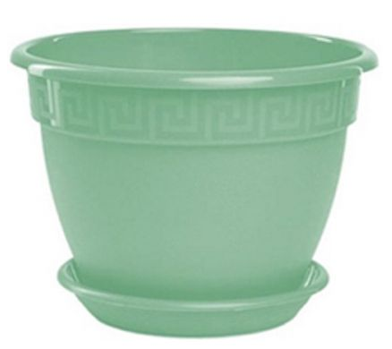 Горшок Антик 0,75лит D-13см Мята с поддоном (фиалочница)