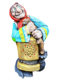 Фигурка Баба-Яга в ступе Ф139 73см