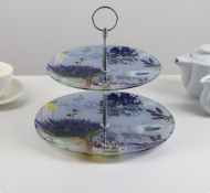 Фруктовница стекло Доляна Лаванда d=25/20см Арт-4541027