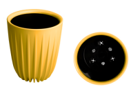 Горшок Сигма 10,2лит Медовый D-25см (с дренажной системой)