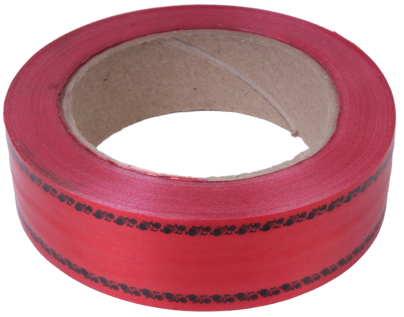 Лента Дубки по краю 3см*50ярд Простая Красная