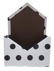 Коробка Конверт Горох Белый L7см W20см H13,5см