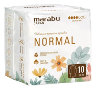 Прокладки гигиенические Marabu Botanica нормал 10шт Арт-SP-069
