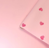 Пленка матовая Моя Любовь Бледно-Розовая 58см/10м