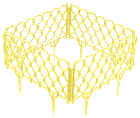 Заборчик пластиковый Фаберже Жёлтый 400*280мм (7секций)