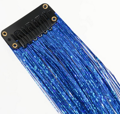 Цветная прядь Дождик на заколке Синяя 50см Арт-7721082 Цветная прядь Дождик на заколке Синяя 50см Арт-7721082