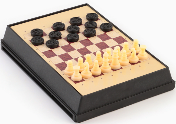 Шахматный набор 5 в 1 магнитный на сообразительность 165*120мм Арт-2590519