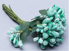 Набор Тычинки для искусственных цветов Мятные 12шт