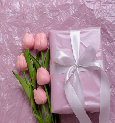 Бумага листами Тишью 50*66см Жемчужная Лиловая (1уп/10шт) ЦЕНА за лист