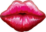 Шар фольгированный 30/76см Губы красный