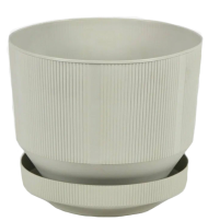 Горшок Хит 9лит Белый с поддоном