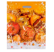 Сумочка пакет п/э 400*500мм Ёлочный наряд Арт-441581