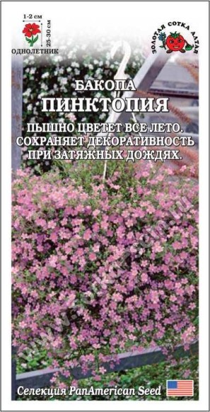 Цветы Бакопа Пинктопия F1 ЦВ/П (СОТКА) 3шт однолетник 25-30см