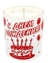 Свеча Хамелеон в Стекле Торт арома Роза 3210