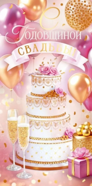 Конверт для денег С годовщиной свадьбы Арт-90000350