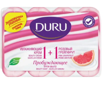 Мыло туалетное DURU 4шт*80гр Розовый Грейпфрут (1уп/12шт)