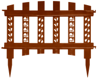 Заборчик пластиковый Палисадник Тёмно-Коричневый 24/32*3м (8секций)