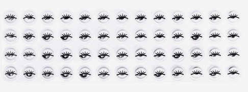 Набор Глазки на клеевой основе 8мм*52шт Арт-1565705 ЦЕНА ЗА НАБОР