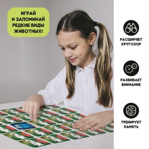 Игра Мемо Редкие животные Арт-9491134