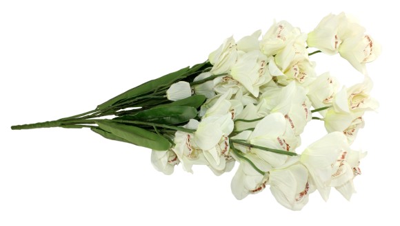 Букет Орхидея 9 веток 81см Дендробиум белый