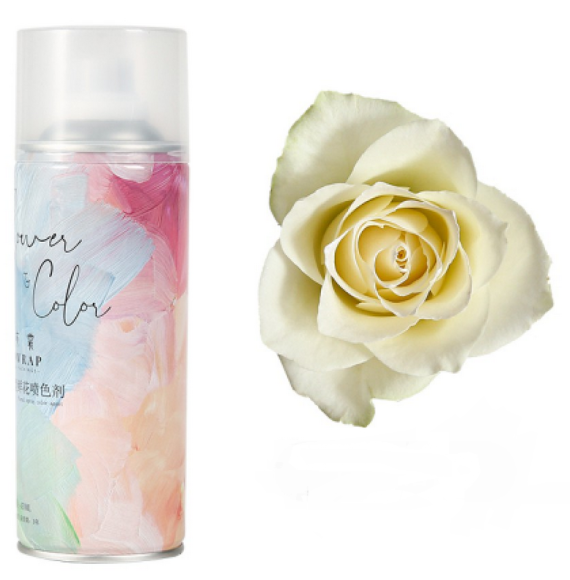 Спрей - краска для срезочных цветов 450мл Белый Перламутр