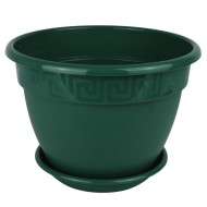 Горшок Антик 7,2лит D-28см Малахит с поддоном