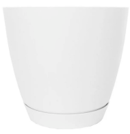 Горшок Камея 1,4лит Белый с поддоном (D-138мм)