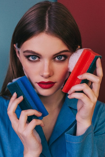 Губка для посуды Доляна Набор 6шт 12см*6см*4см Арт-2582742