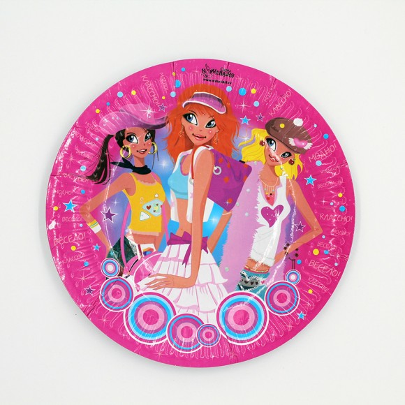 Тарелка бумажная Модницы D-18см*6шт Арт-467185 Тарелка бумажная Модницы D-18см*6шт Арт-467185