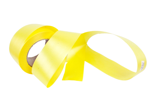 Лента Простая Тиснение дерево 5см*50ярд Жёлтая