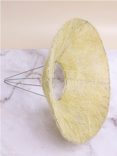 Каркас для букета 25см Сизаль Гладкий Кремовый