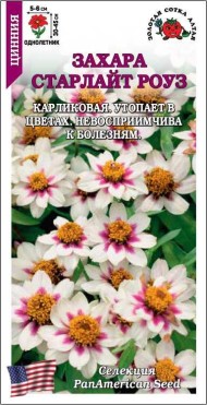 Цветы Цинния Захара Старлайт Роуз ЦВ/П (СОТКА) 5шт однолетник 30-45см